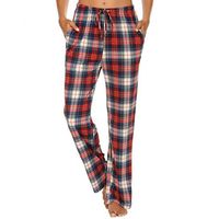 Women's Casual Plaid Cotton Blend Polyester Printing Straight Pants main image 3