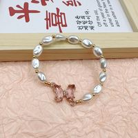 Sweet Butterfly Artificial Pearl Inlay Artificial Crystal Women's Bracelets main image 4