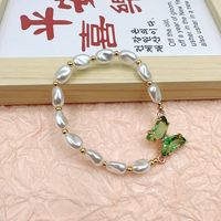 Sweet Butterfly Artificial Pearl Inlay Artificial Crystal Women's Bracelets main image 2