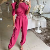 Women's Daily Classic Style Solid Color Full Length Belt Jumpsuits main image 2