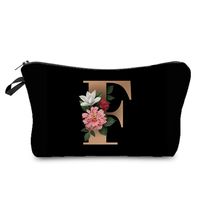 Women's Medium Spring&summer Polyester Letter Flower Elegant Classic Style Square Zipper Cosmetic Bag sku image 6