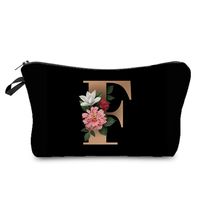 Femmes Moyen Printemps Été Polyester Lettre Fleur Élégant Style Classique Carré Fermeture Éclair Trousse De Maquillage sku image 6