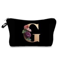 Women's Medium Spring&summer Polyester Letter Flower Elegant Classic Style Square Zipper Cosmetic Bag sku image 7