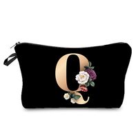 Femmes Moyen Printemps Été Polyester Lettre Fleur Élégant Style Classique Carré Fermeture Éclair Trousse De Maquillage sku image 17