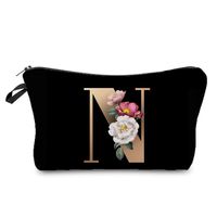 Women's Medium Spring&summer Polyester Letter Flower Elegant Classic Style Square Zipper Cosmetic Bag sku image 14