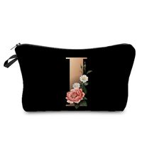 Women's Medium Spring&summer Polyester Letter Flower Elegant Classic Style Square Zipper Cosmetic Bag sku image 9