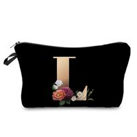 Women's Medium Spring&summer Polyester Letter Flower Elegant Classic Style Square Zipper Cosmetic Bag sku image 12