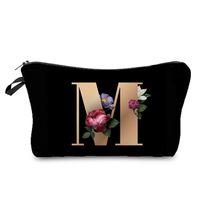 Women's Medium Spring&summer Polyester Letter Flower Elegant Classic Style Square Zipper Cosmetic Bag sku image 13