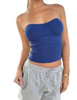 Women's Vest Tank Tops Backless Sexy Solid Color main image 5
