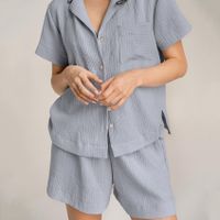 Women's Classic Style Solid Color Cotton Cotton And Linen Shorts Sets main image 6