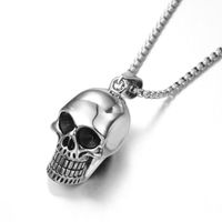 Hip-Hop Punk Streetwear Skull Stainless Steel Alloy Iron Plating Men'S Pendant Necklace main image 2