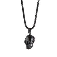 Hip-Hop Punk Streetwear Skull Stainless Steel Alloy Iron Plating Men'S Pendant Necklace sku image 3