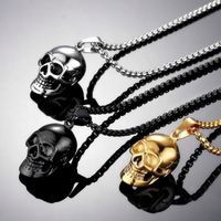 Hip-Hop Punk Streetwear Skull Stainless Steel Alloy Iron Plating Men'S Pendant Necklace main image 1