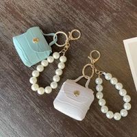 Simple Style Bag Pu Leather Imitation Pearl Women's Bag Pendant Keychain main image 3