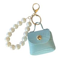 Simple Style Bag Pu Leather Imitation Pearl Women's Bag Pendant Keychain main image 4