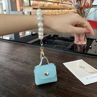 Simple Style Bag Pu Leather Imitation Pearl Women's Bag Pendant Keychain main image 5