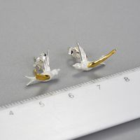 1 Pair Casual Simple Style Bird Plating Sterling Silver Ear Studs main image 3