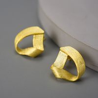 1 Pair Simple Style Triangle Plating Sterling Silver Ear Studs sku image 2