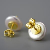 1 Pair Simple Style Butterfly Plating Freshwater Pearl Sterling Silver Ear Studs main image 1