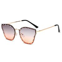 Simple Style Cool Style Gradient Color Ac Butterfly Frame Diamond Full Frame Women's Sunglasses sku image 3