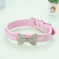 Creative Shiny Diamond Bow Solid Color Dog Leash sku image 8