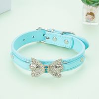 Creative Shiny Diamond Bow Solid Color Dog Leash sku image 13