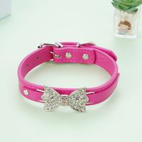 Creative Shiny Diamond Bow Solid Color Dog Leash sku image 18