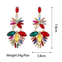 Retro Ethnic Style Flower Metal Plating Inlay Artificial Gemstones Women's Drop Earrings main image 4