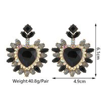 Glam Heart Shape Glass Women's Drop Earrings main image 11