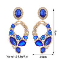 Retro Lady Water Droplets Rhinestone Tassel Inlay Artificial Gemstones Women's Drop Earrings main image 11