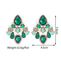 Retro Lady Simple Style Water Droplets Rhinestone Inlay Artificial Gemstones Women's Drop Earrings main image 11