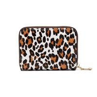 Unisex Zebra Snakeskin Leopard Pu Leather Zipper Card Holders sku image 4