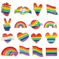 Classic Style Rainbow Alloy Plating Unisex Brooches main image 2