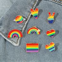Classic Style Rainbow Alloy Plating Unisex Brooches main image 5
