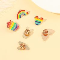 Classic Style Rainbow Alloy Plating Unisex Brooches main image 4
