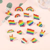 Classic Style Rainbow Alloy Plating Unisex Brooches main image 1