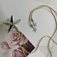 Retro Starfish Pu Leather Alloy Plating Women's Pendant Necklace sku image 1