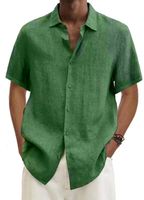 Men's Blouse Short Sleeve Blouses Casual Solid Color main image 5