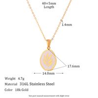Vintage Style Star Flower Butterfly Stainless Steel Enamel Plating 18k Gold Plated Pendant Necklace main image 5
