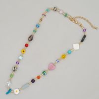 Elegant Lady Buddha Letter Alloy Freshwater Pearl Glass Beaded Women's Necklace sku image 13