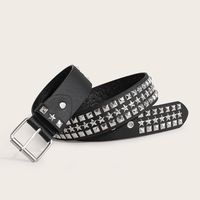 Punk Solid Color Pu Leather Iron Women'S Leather Belts main image 3