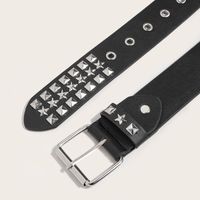 Punk Solid Color Pu Leather Iron Women'S Leather Belts main image 2