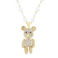 Style Simple Commuer Ours Le Cuivre Placage Incruster Cristal Strass Zircon Plaqué Or 18k Plaqué Or Plaqué Argent Pendentif sku image 28