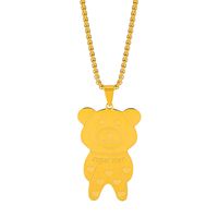 Simple Style Commute Bear Copper Plating Inlay Crystal Rhinestones Zircon 18k Gold Plated Gold Plated Silver Plated Pendant Necklace sku image 23
