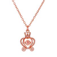Simple Style Commute Bear Copper Plating Inlay Crystal Rhinestones Zircon 18k Gold Plated Gold Plated Silver Plated Pendant Necklace sku image 11