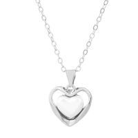 Romantic Shiny Heart Shape Rhombus Copper Plating Inlay Crystal Rhinestones Zircon 18k Gold Plated Gold Plated Silver Plated Pendant Necklace sku image 5