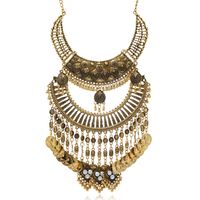 Retro Ethnic Style Tassel Coin Alloy Plating Women's Necklace main image 4