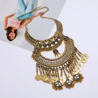 Retro Ethnic Style Tassel Coin Alloy Plating Women's Necklace main image 1