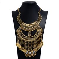 Retro Ethnic Style Tassel Coin Alloy Plating Women's Necklace main image 2