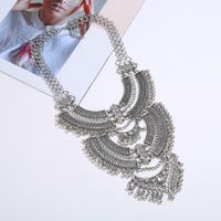 Retro Estilo Étnico Color Sólido Aleación Enchapado Embutido Diamantes De Imitación Mujeres Collar sku image 2